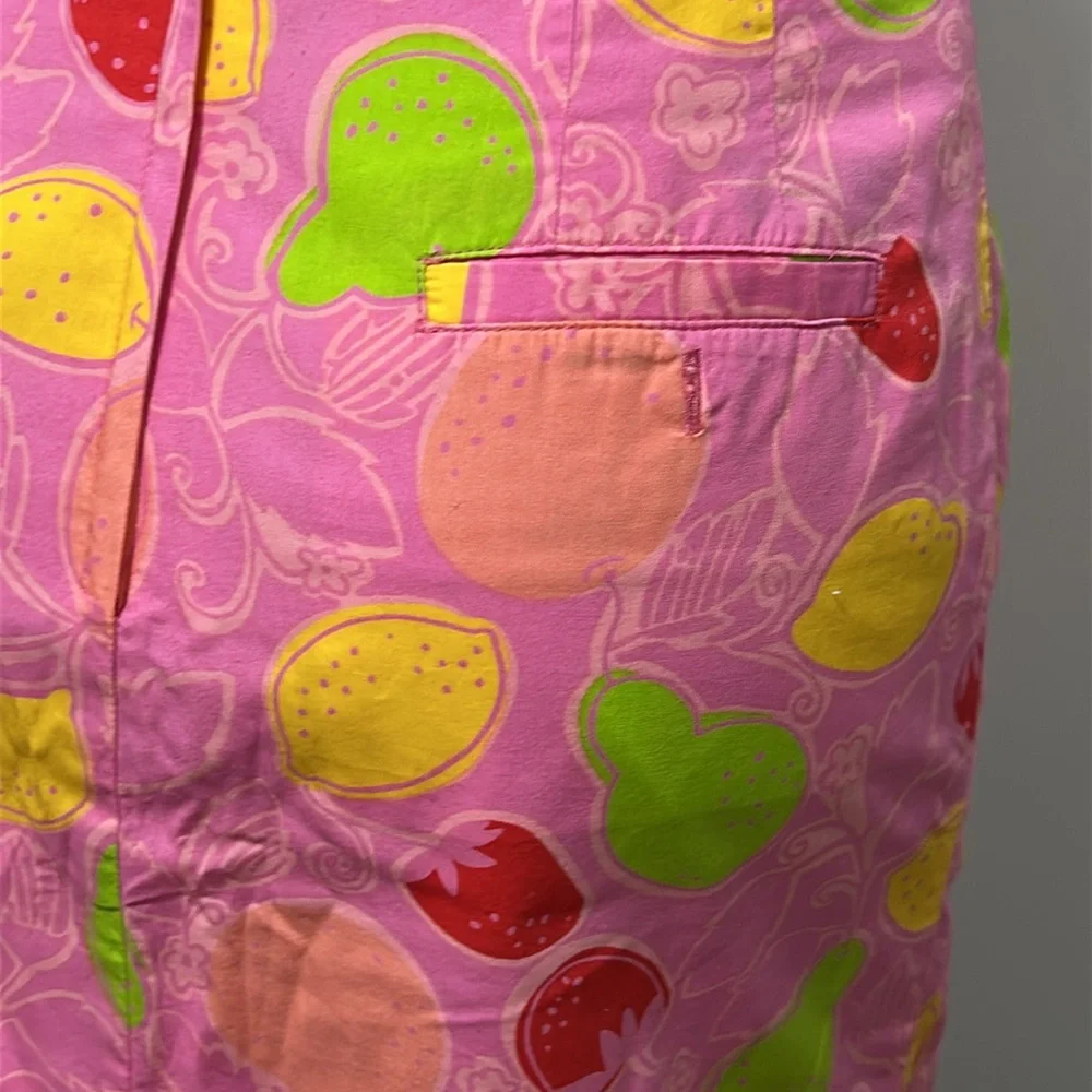 LILLY PULITZER Vibrant Pink Fruit Print Skirt